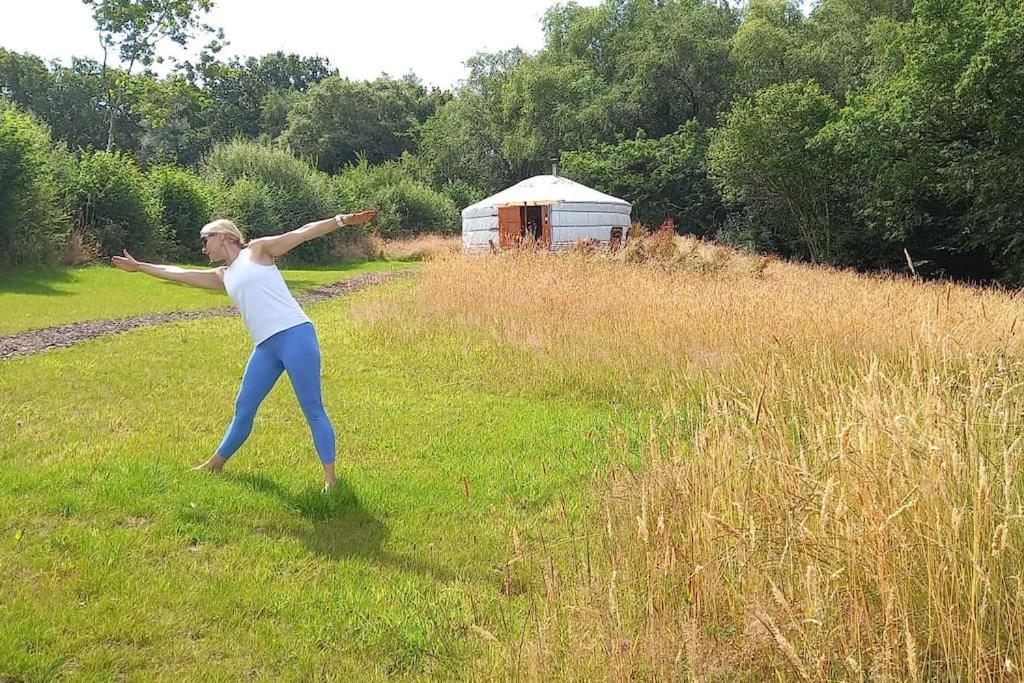 ホテル Gilfach Gower Farm Luxury Yurt With Hot Tub アンマンフォード エクステリア 写真